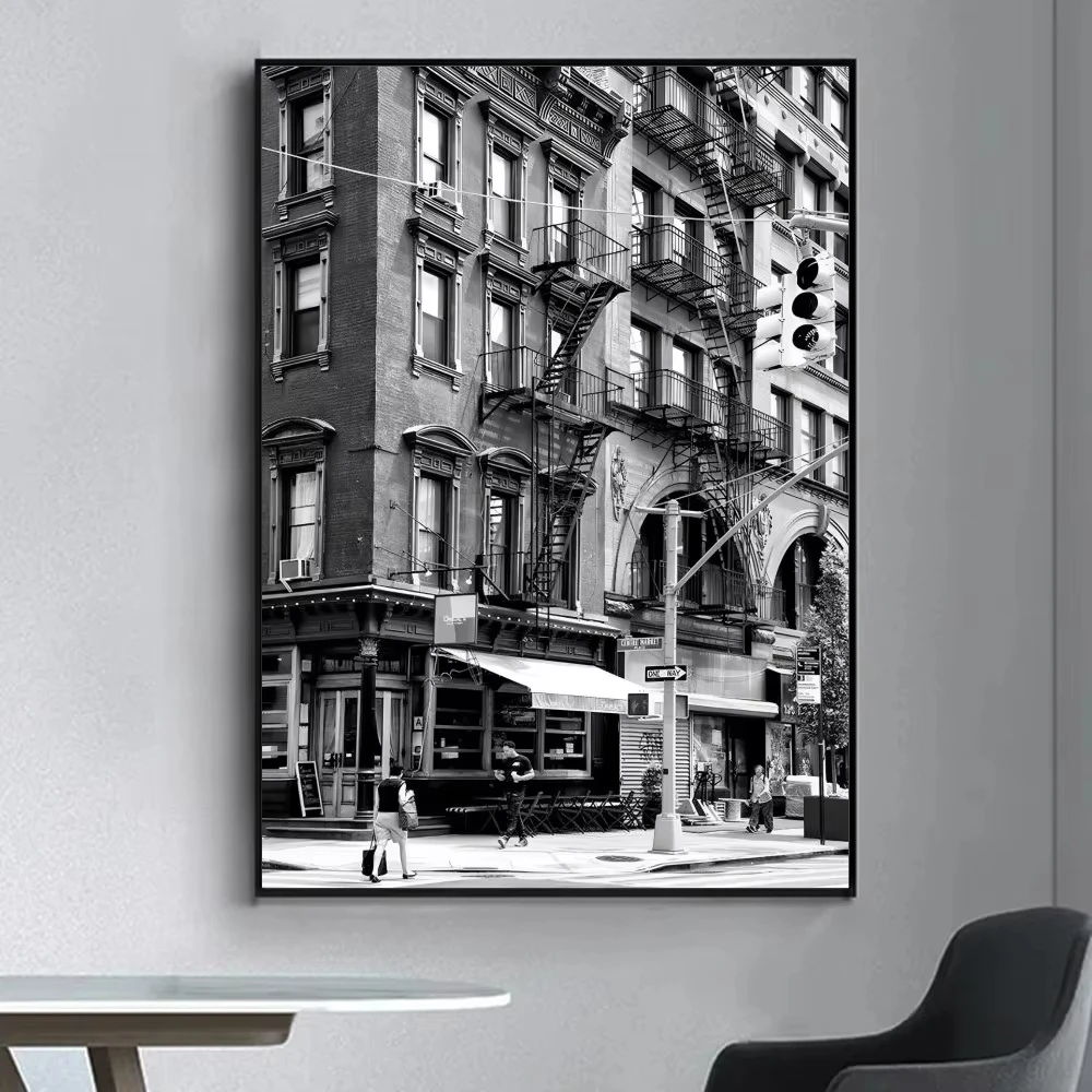 Black And White Vintage Poster Fancy Poster Wall Sticker for Living Room Bar Vintage Decorative Painting