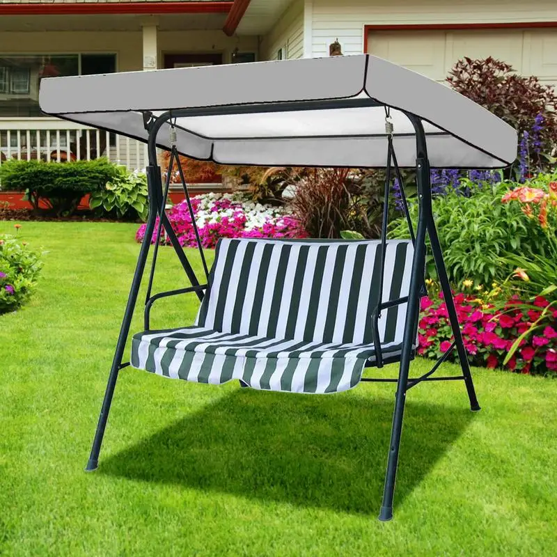 Garden Swing Canopy Replacement Garden Canopy Top Cover for Swing Chair Waterproof Swing Cushion Cover for Courtyard Patio