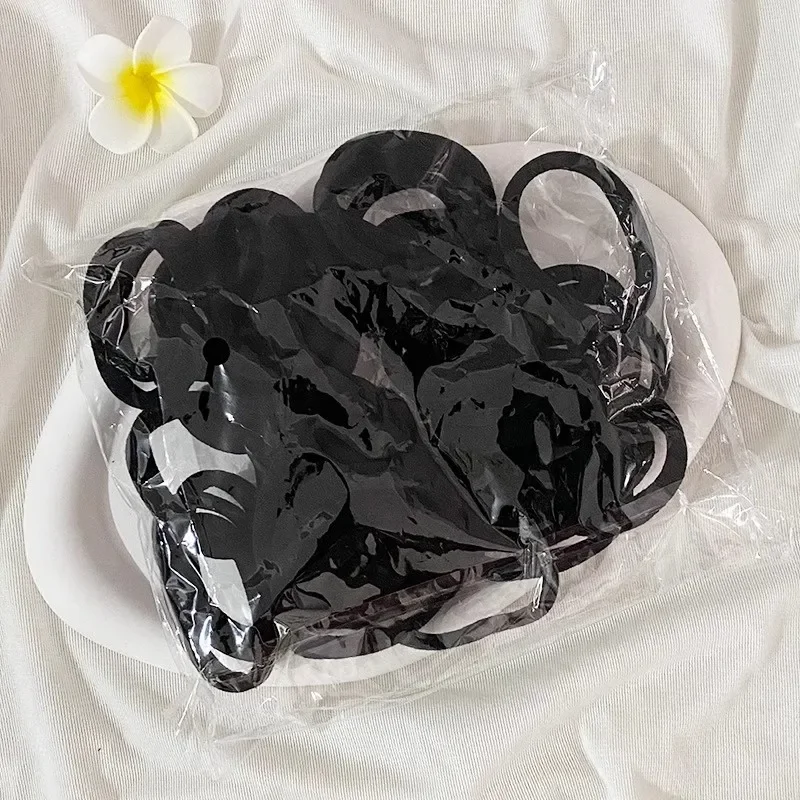 4cm/5cm New Simple Black Basic Hair Rubber Band High Elastic Hair Bands Rope Seamless Hair Ties Woman Ponytail Holder Headband