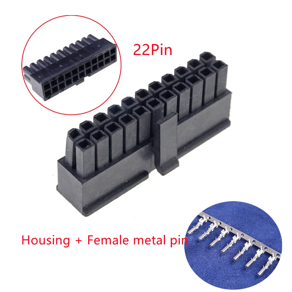 10 juegos de carcasa de receptáculo de conector Micro-Fit 3,0 de 3,0mm 2 pines 4 6 8 10 12 14 16 18 20 22 24 P carcasa macho + Terminal Molex 43030
