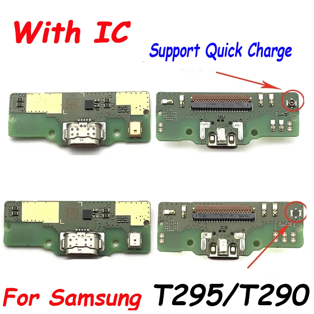 USB Dock Connector Charging Port Flex Cable For Samsung Tab A 8.0 2019 T290 T290 T295 Charger Board With Mic Module