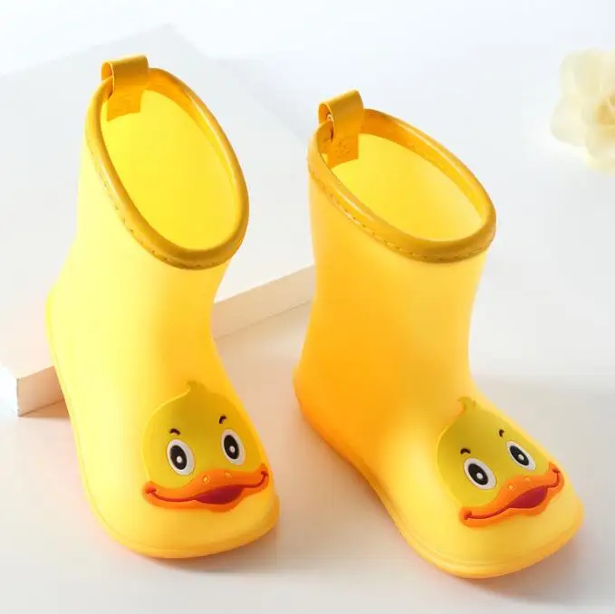 Rain Boots Kids Boy Girls Rubber Boots New For Children PVC Waterproof Shoes Non-slip Baby Water Shoes