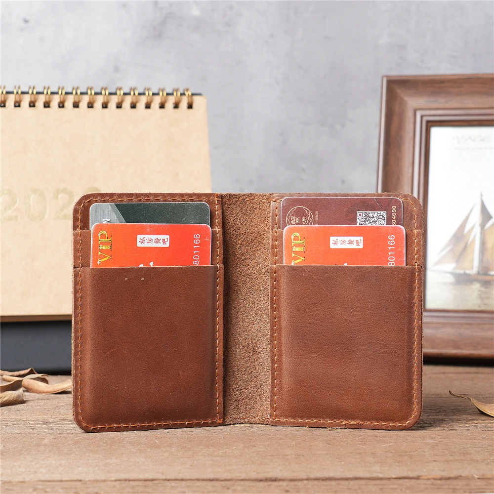 

Classic Short Genuine Leather Men Wallets Fashion Coin Pocket Card Holder Men Purse Simple Quality Male Wallets Travel Money Bag