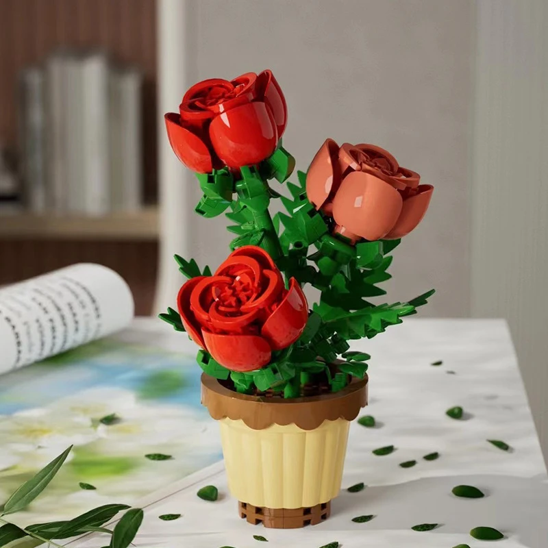 

Набор для сборки цветов из строительных блоков: Розы и гвоздики в цветочных горшках – развивающая игрушка, подарок