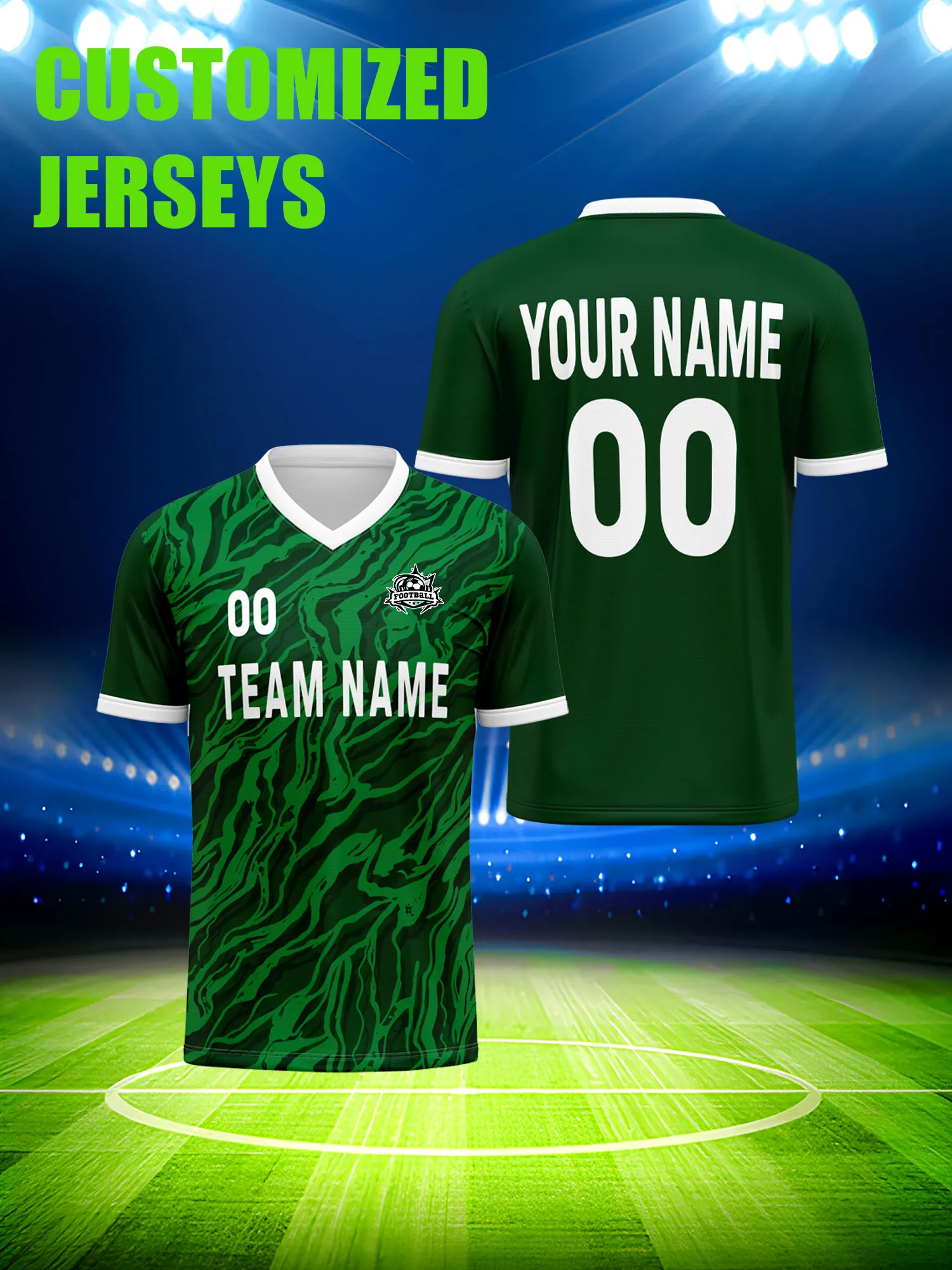 

Футбольная форма на заказ с индивидуальным изображением, номером и именем, униформа для местных любительских клубов и команд.