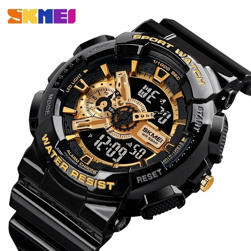 SKMEI 1688 Digital Watch for Men Shockproof Sport Waterproof LED Dual Display Mens Wristwatches Chrono Alarm Clock Reloj Hombre