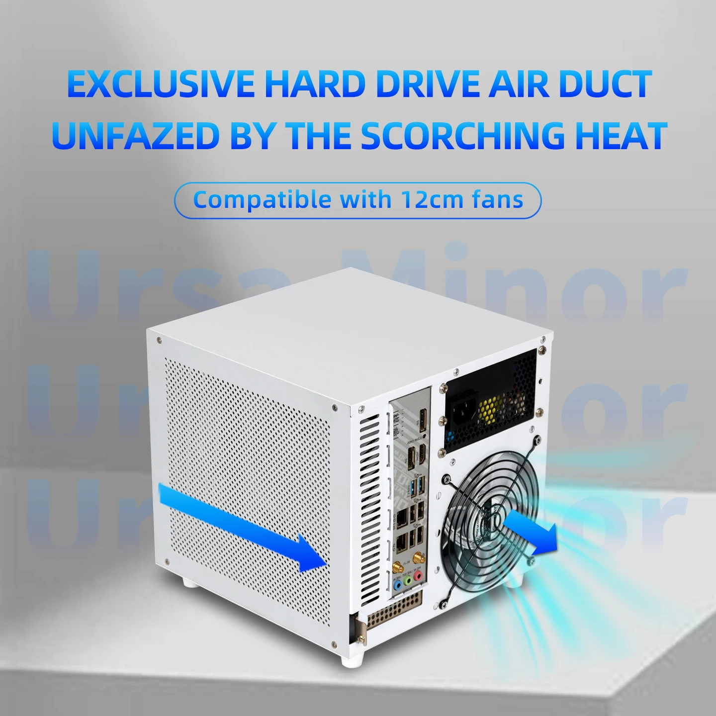 Mini ITX NAS Case 4 Bay 9.9L Compact Server Chassis Support SFX SFX-L Power Supply Home Storage Case