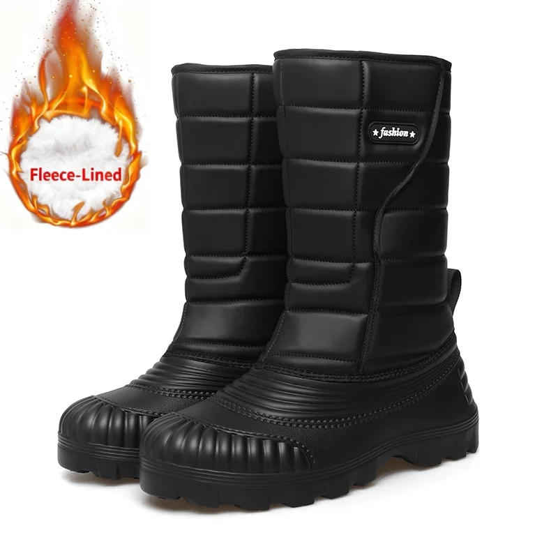 

2025 Large-sized outdoor cotton shoes suitable for men, equipped with a thermal layer, suitable for wearing in snowy weather.