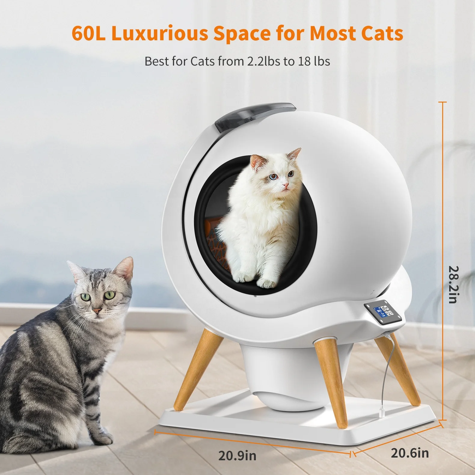 New Design Automatic Cat Litter Box Self Cleaning Cat Toilet Smart With App For Cats