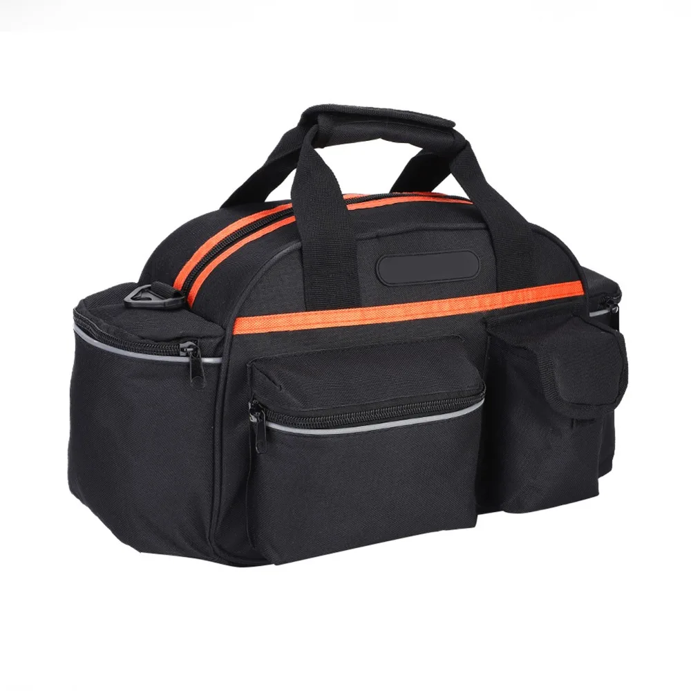 Bolsa sillín bicicleta con correas ajustables y múltiples bolsillos - imagen 5
