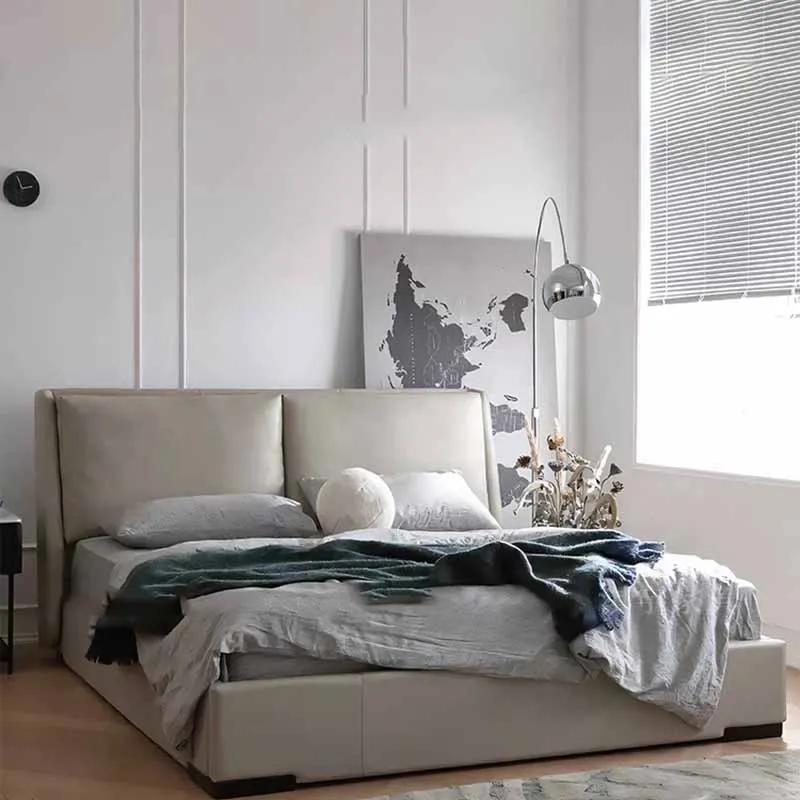 Amazing Vintage Double Bed Banquette European Adjustable Modern Storage Bed Headboards Luxury Cama Matrimonial Furniture