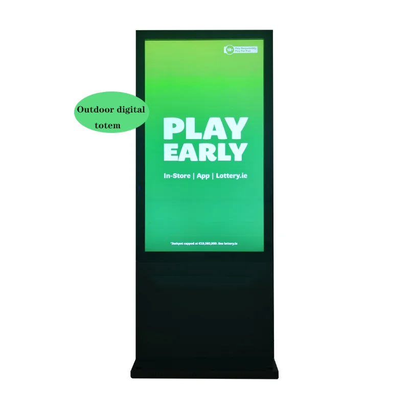 

Уличный вертикальный рекламный дисплей IP65, водонепроницаемый, 3000 нит, высокая яркость, цифровая вывеска-тотем