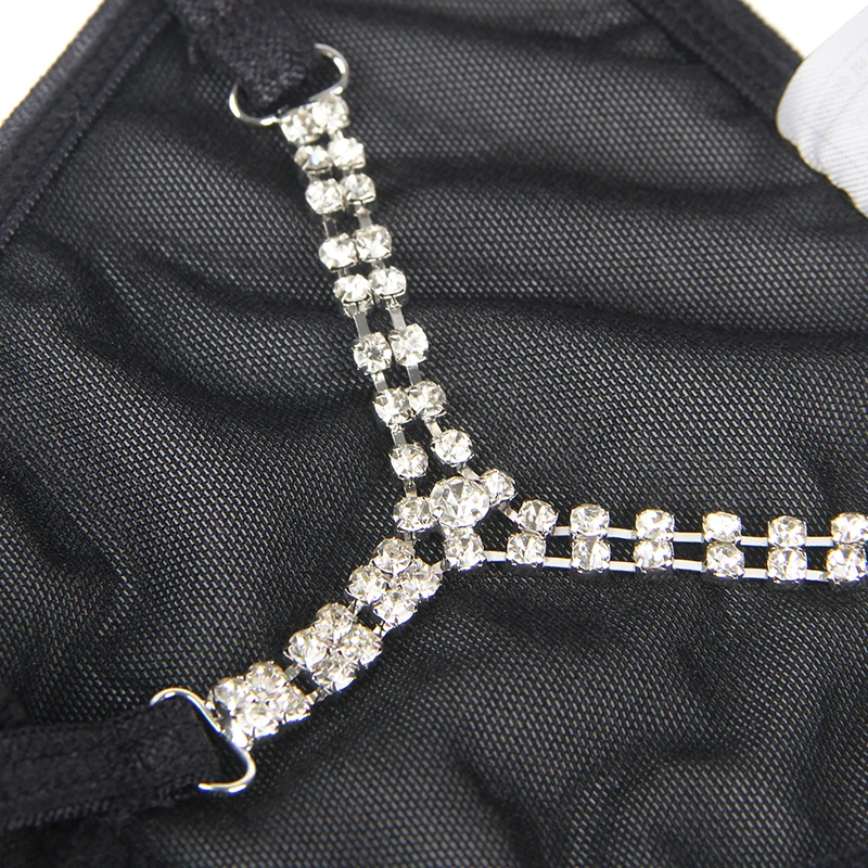 Comeondear Plus Size Sexy Thongs Women Panties Rhinestones G String Briefs Diamonds Erotic Underwear Low Waist Female Intimates image 6
