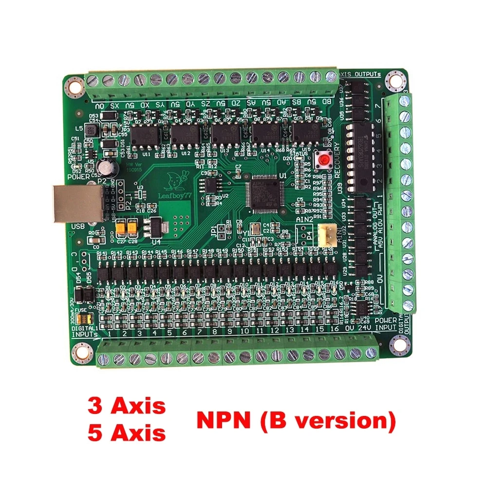 Imagem -05 - Eixos Eixos Mach3 Controlador de Movimento Mach3 Controlador Usb para Máquinas Gravura do Cnc Lf77-akz250-usb3-npn