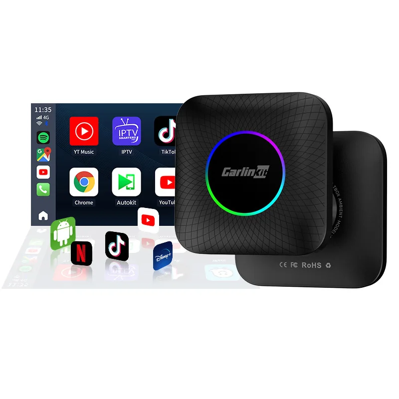 8 + 128Gb Led Light Custom it Car Play 512Gb Smart Box Ai Box For Apple Wireless Carplay Car Tiktok