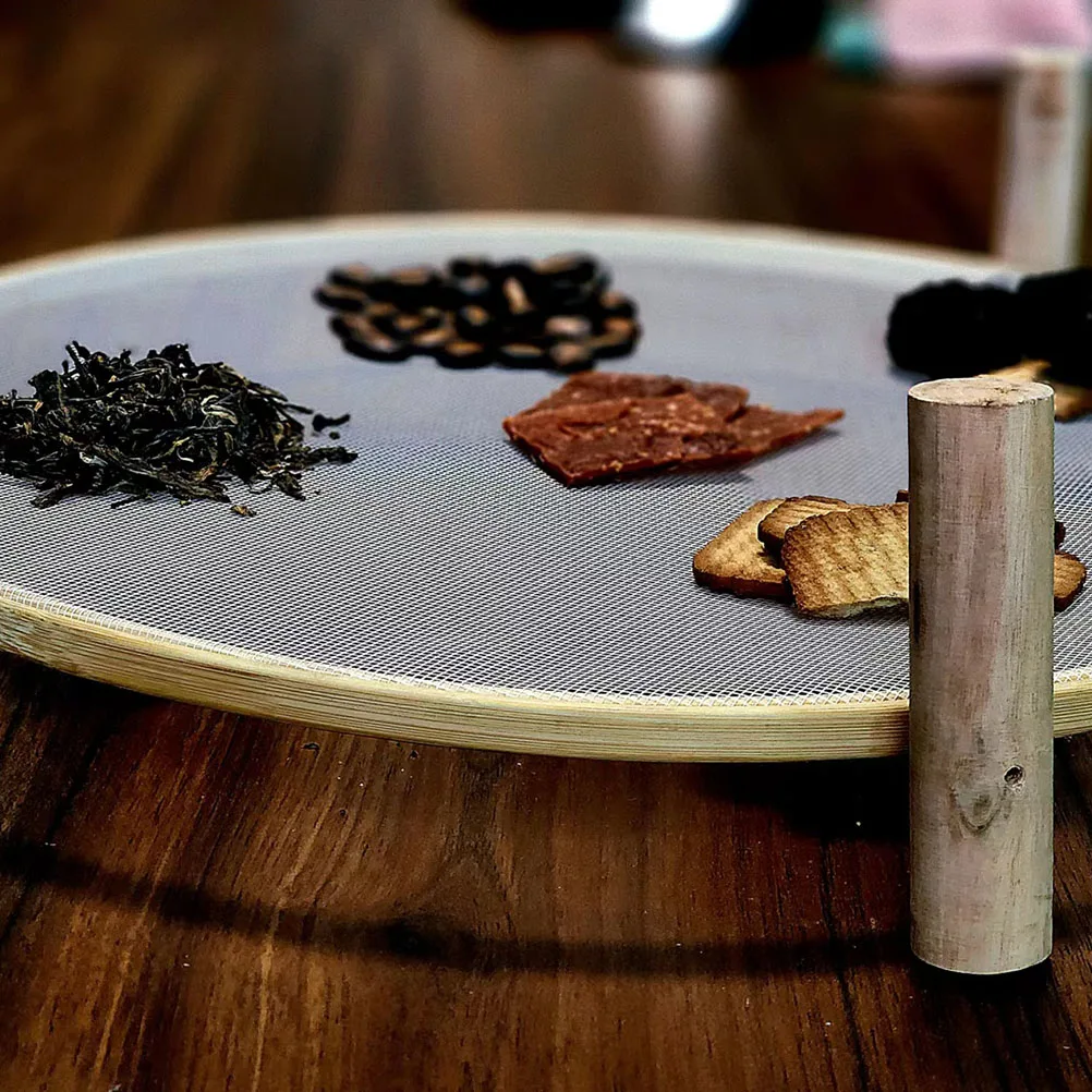 

Round Drying Rack Herbs Kitchen Storage Flowers Hanging Dryer Racks Wooden for Vegetable