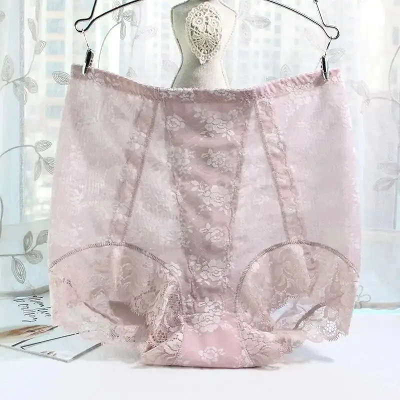 

Корейские ультратонкие кружевные трусики, женские бесшовные трусики с запахом на бедрах, сексуальное женское нижнее белье со средней высокой талией, корректирующее фигуру, плоский угол