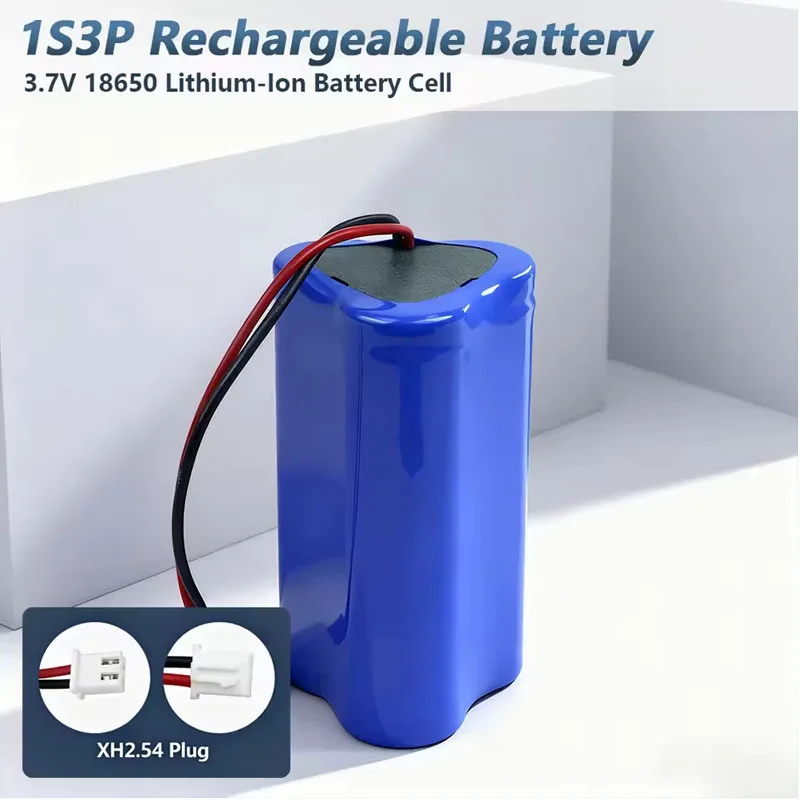 3.7V 1S3P 10500mAh Battery Pack Rechargeable Li-ion for LED Strip Router Camera Speaker Electronic Gadgets DIY Power Supply