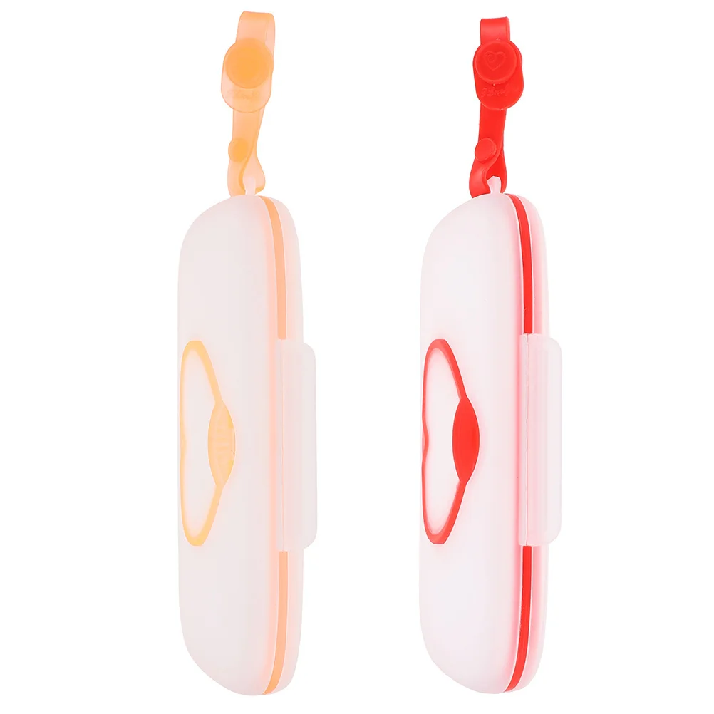 

2Pcs Baby Wipes Box Portable Hanging Dispenser with Seal Cap for Stroller Diaper Bag Travel Wipe Dispenser Travel Wipes Case