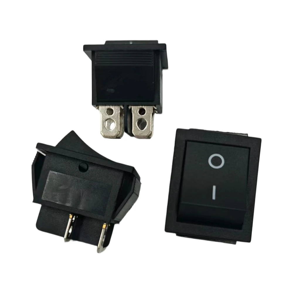 2pcs Black AC 15A 250V 20A 125V 4 Pins DPST On/Off Rocker Switch Spring Return Momentary automatic falls back in its off state