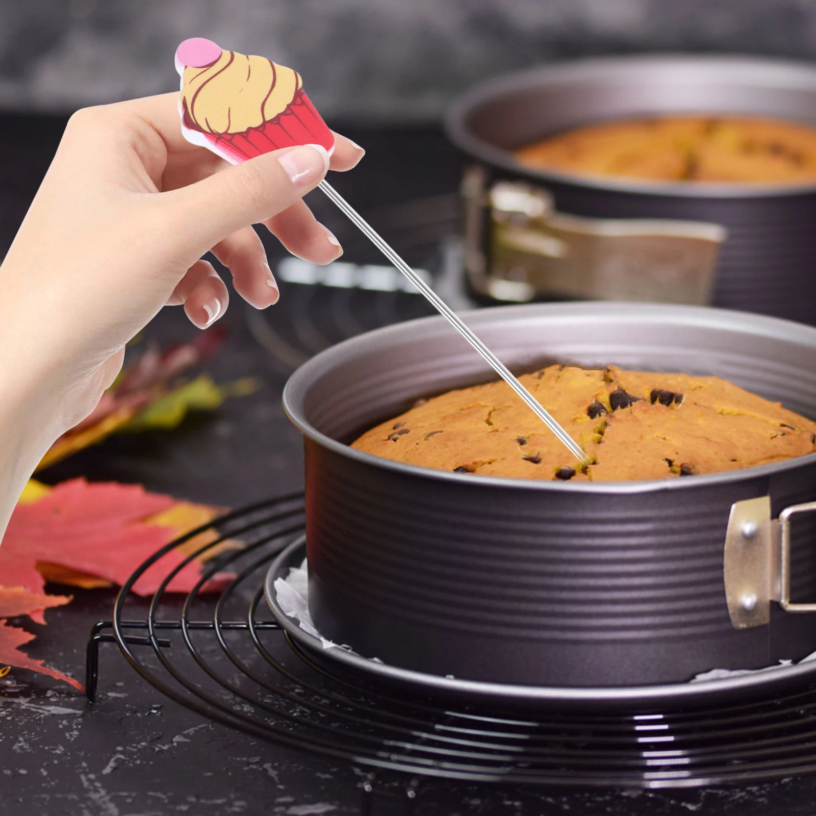 

2Pcs Stainless Steel Cake Tester Rod Baking Tool Metal Needle for Perfect Cakes and Cookies Cake Tester Needle