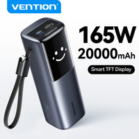 Vention 20000mAh 165w Power Bank PD Fast Charge Portable Powerbank for Laptop MacBook iPhone Xiaomi USB External Battery Charger