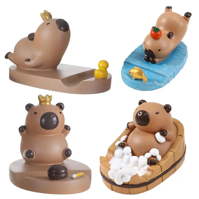 

Cute Capybara Phone Holder Capybara Figure Tablet Stand Phone Holder Multi Functional Handheld Desktop Ornament Decoration for