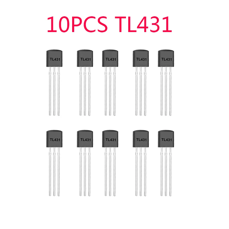 TL431 TO-92 Positive Adjustable Voltage Regulator IC, Three Terminal Positive Regulator for Power Management (Pack of 10pcs)