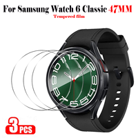 Tempered Glass for Samsung Galaxy Watch 6 Classic 47 MM 3PCS HD Scratch-resistant Tempered Glass Protective Film