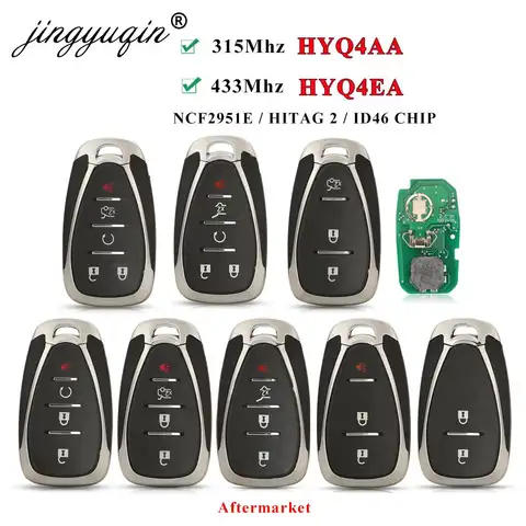 Jingyuqin กุญแจรถรีโมทอัจฉริยะ315/433MHz HYQ4AA/EA สำหรับ Chevrolet volt Blazer traverse Camaro Cruze