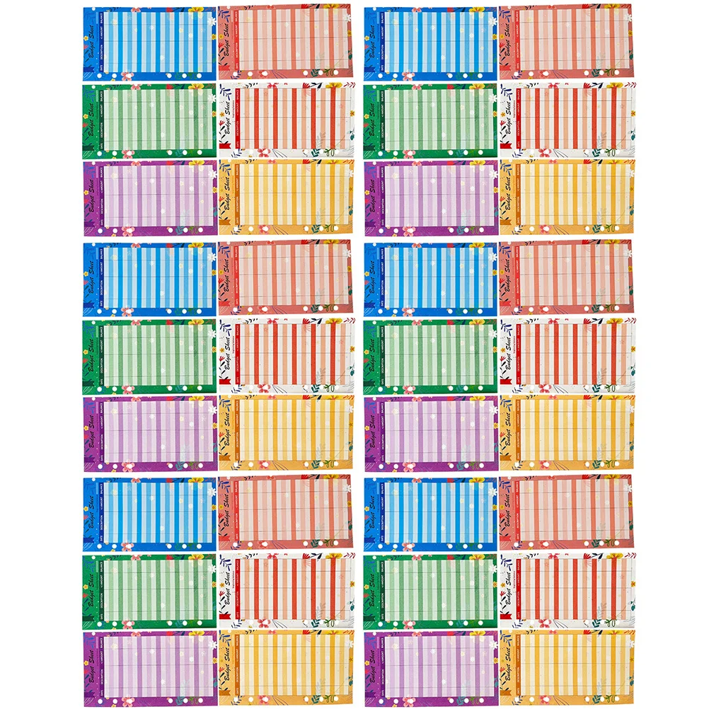 Consumption Cards Budget Sheets With Punch Hole For Daily Expense Tracking Home Office Supplies Planner Insert Paper