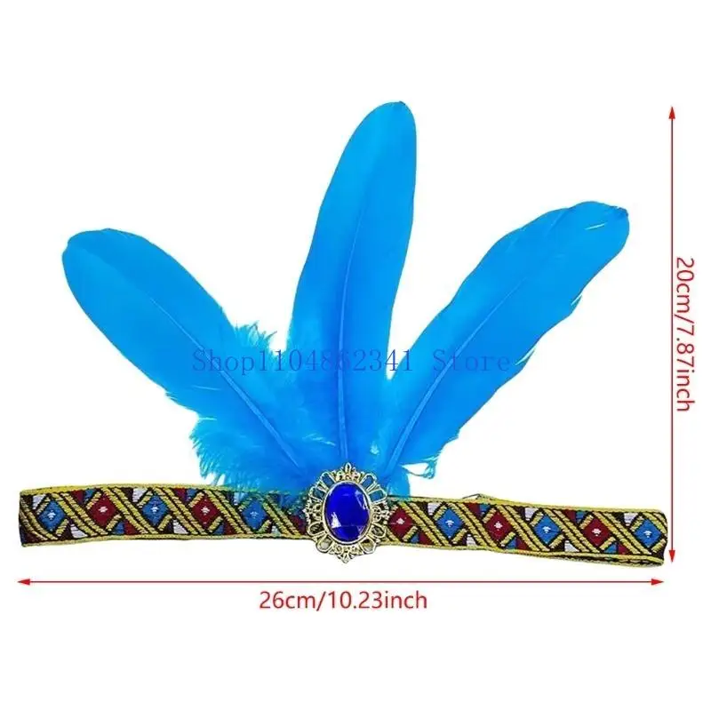 5asd Auffälliges Stirnband für Karneval, Abschlussball, Tänzer, Kopfschmuck, Bühnenkostüm, Maskerade, Kunstkostüm,