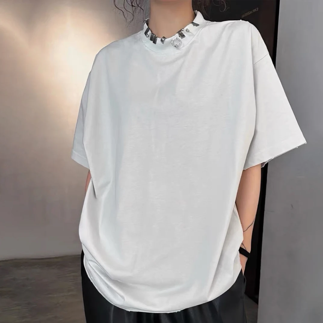 

NIGO Men's Spring And Summer Solid Color Fashion High Street Loose Round Neck Short Sleeve T-shirt Ngvp #nigo7337