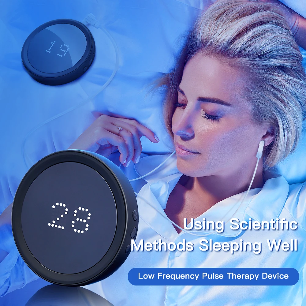 

New CES Pulse Therapy Insomnia Depression Device Sleep Aid Device for Insomnia Fast Sleeping Microcurrent Anxiety Relief Helper