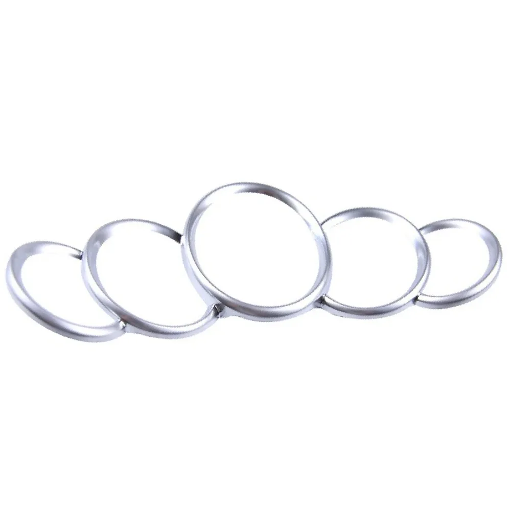 Silver/Red ABS Car Front Dashboard Decoration Frame Dial Ring Console Trim For Porsche Cayenne Panamera Cayman Macan 718 911