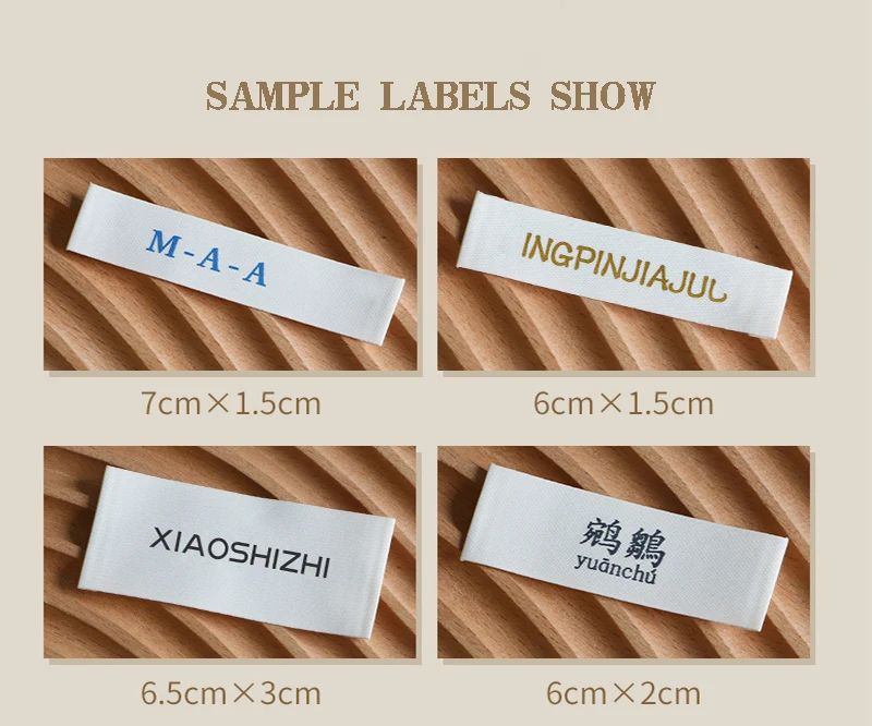 Custom Garment Cotton Labels Washable Polyester Label Customized Cotton Tags Clothing Printed Labels With LOGO