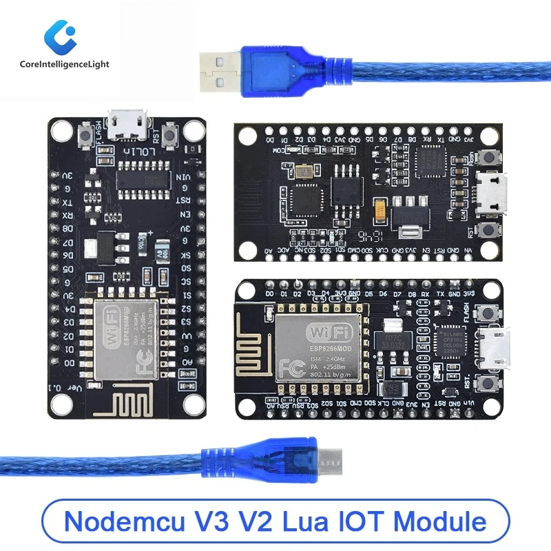 Беспроводной модуль XZG NodeMcu V3 CH340 Lua WIFI Плата разработки Интернета вещей ESP8266 с антенной печатной платы и USB-портом Беспроводной модуль XZG NodeMcu V3 CH340 Lua WIFI Плата разработки Интернета вещей ESP8266 с антенной печатной платы и USB-портом