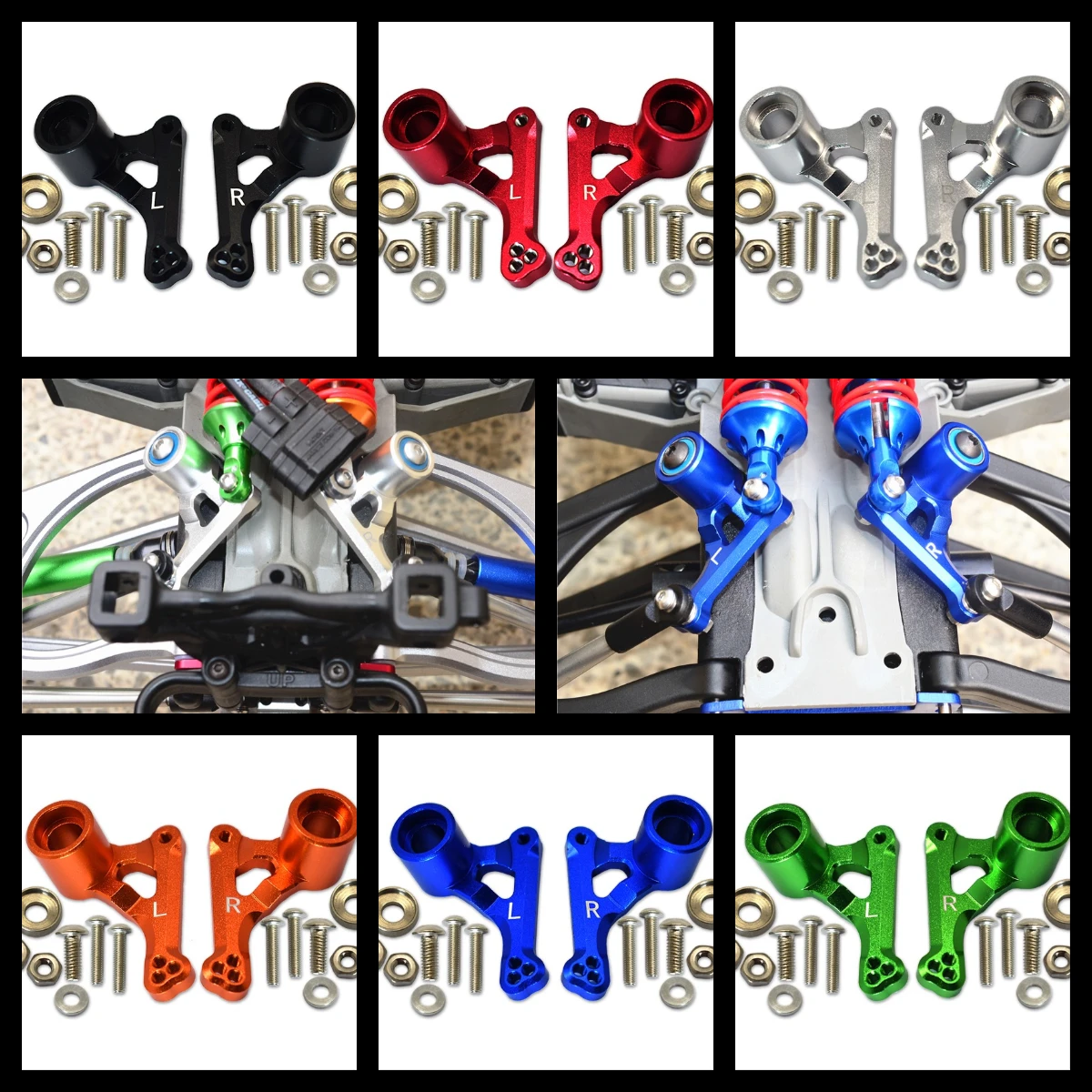 

GPM Aluminum Rear Rocker Arm Set For TRAXXAS 1/10 E-Revo Vxl