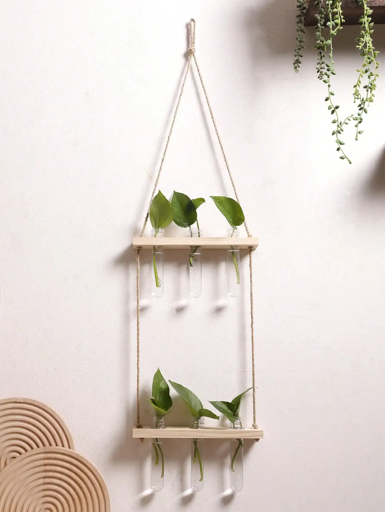 Floating Wall Shelf 1/2/3-tier Aesthetic Large Art Wall Hanging Plant Container Unique Gardening For Women Mom Plant Lover Gift