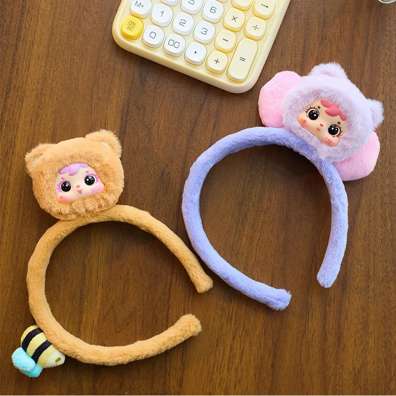 صموئيل الحيوانات هيرباند سلسلة صندوق أعمى أفخم أغطية الرأس Kawaii غطاء الرأس لطيف دمية Topknot صندوق غامض حلية للهدايا #3