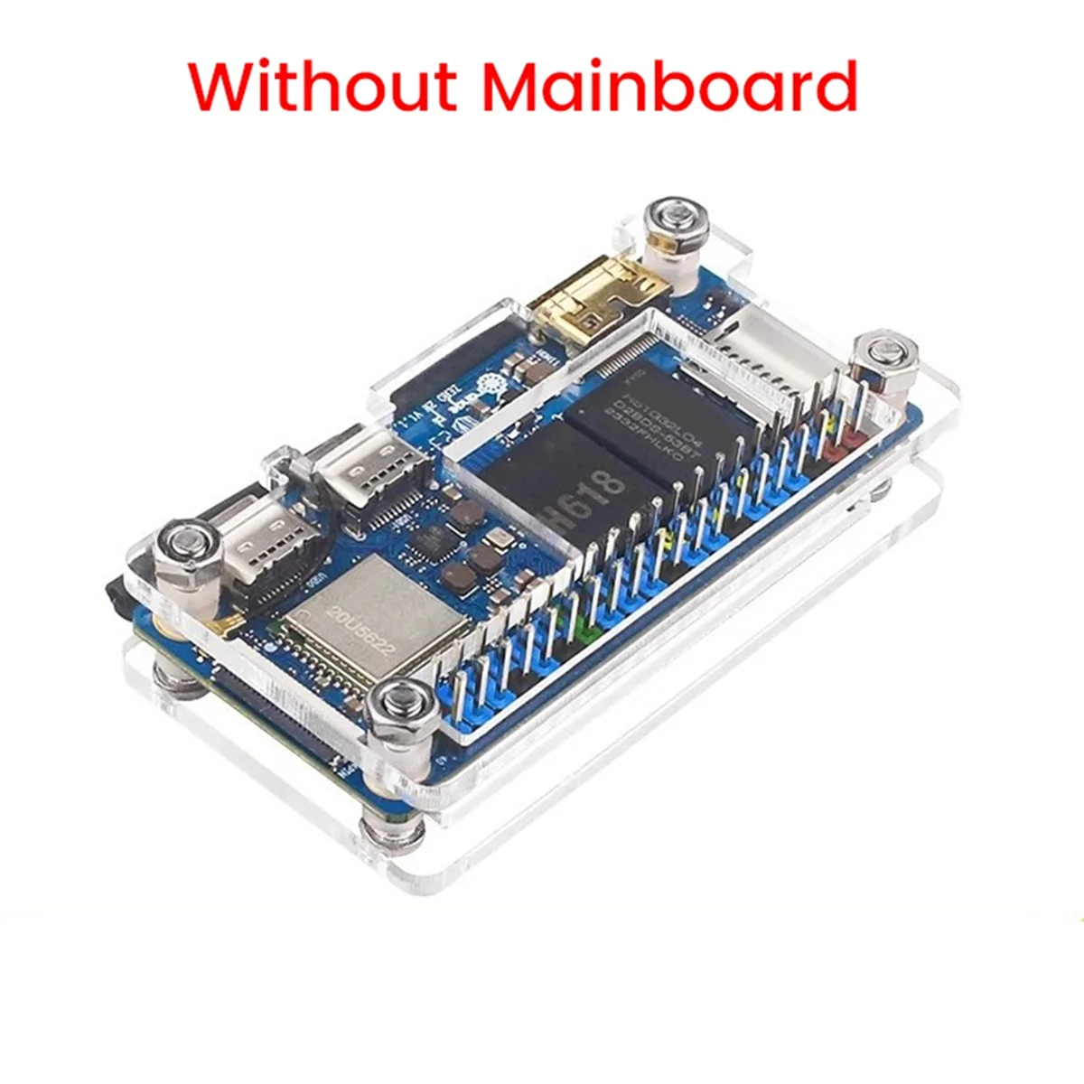 علبة أكريليك برتقالية Pi Zero 2 واط ، حافظة واقية من اللوحة الأم ، أحواض حرارية متوافقة