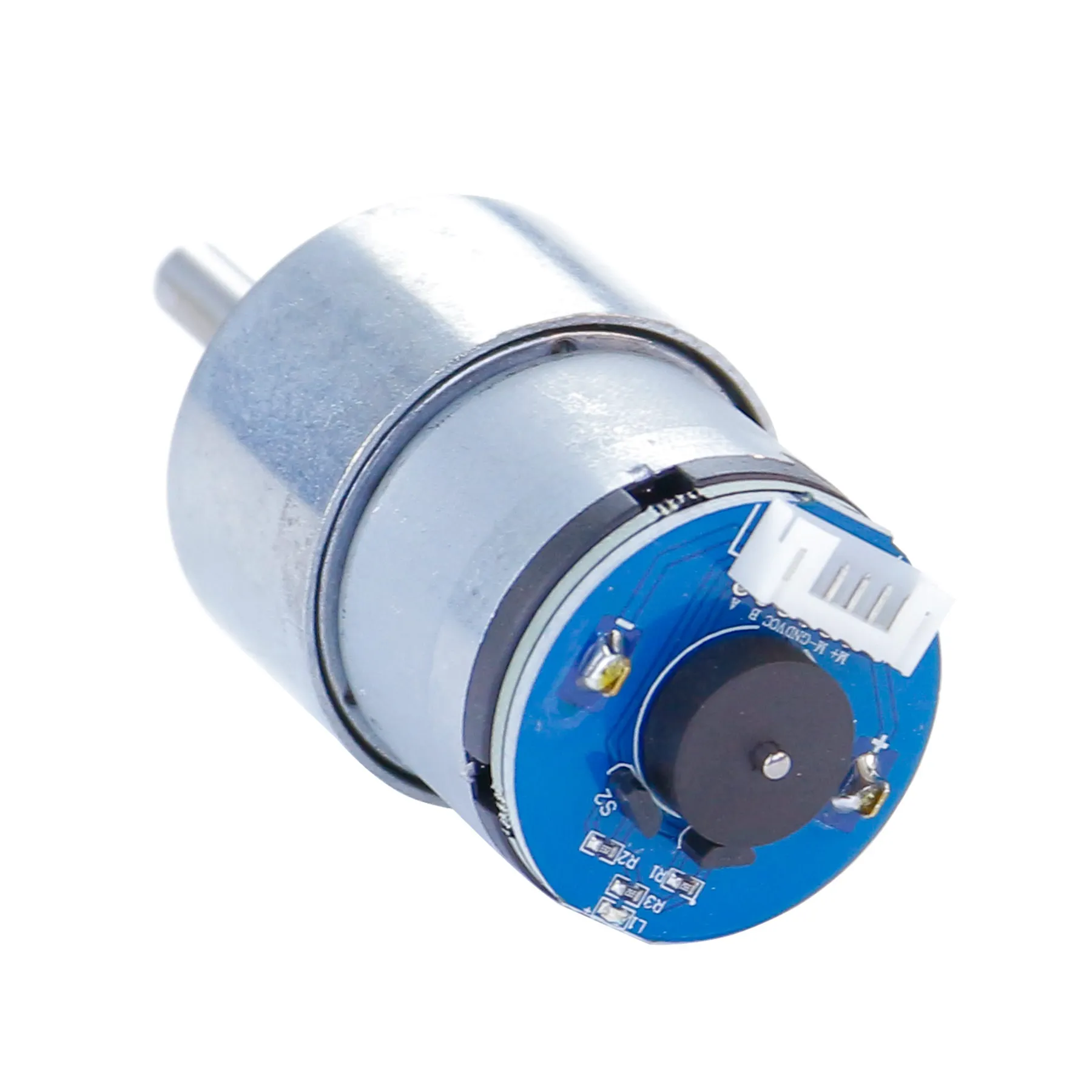 12V 520 DC Motor with Encoder 205RPM 333RPM 550RPM 6mm D-type Shaft High Torque All Metal Gear Box Motor for Balance AckermanCar