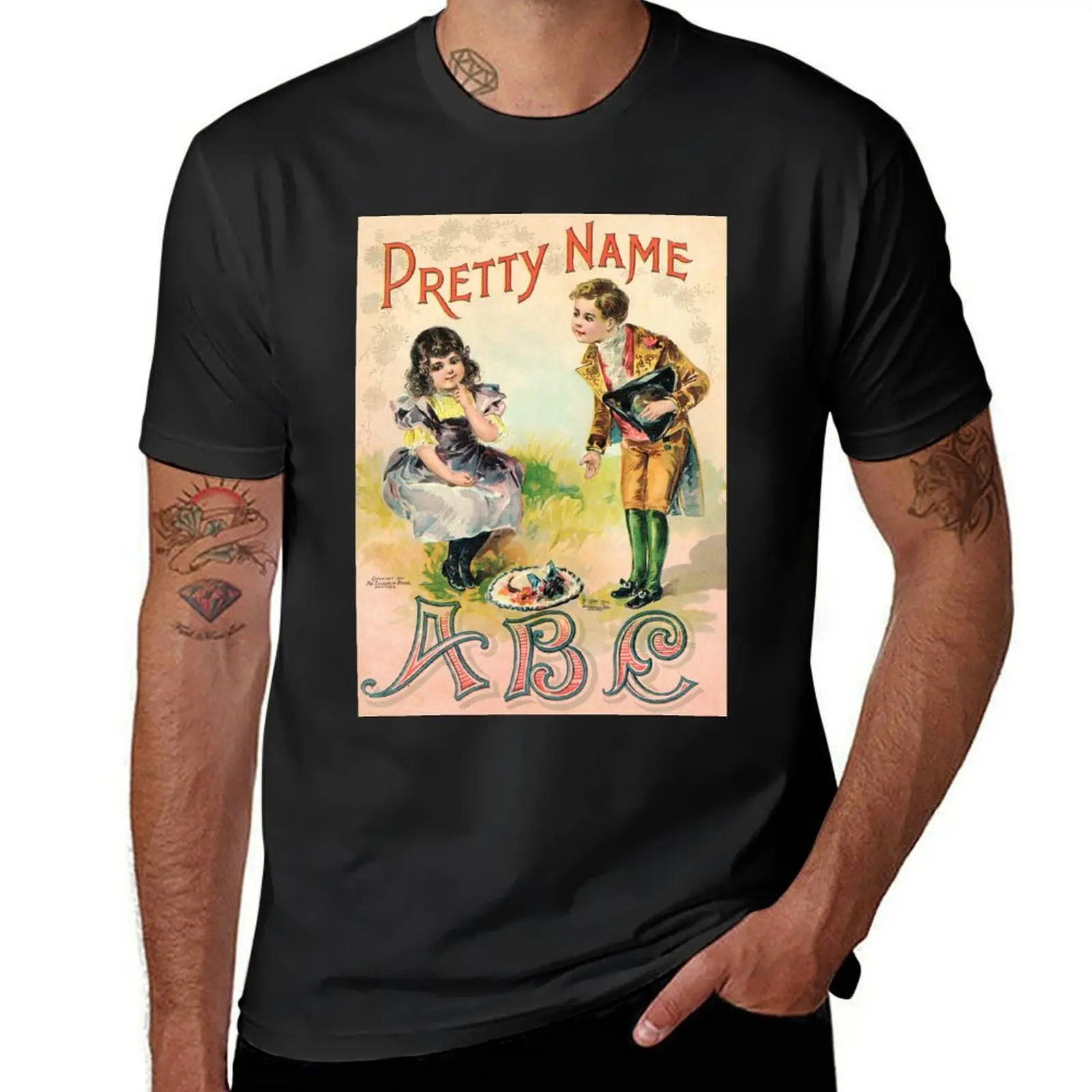 Pretty Name ABC 1899 Book Cover T-Shirt customs summer clothes cute clothes mens tall t shirts