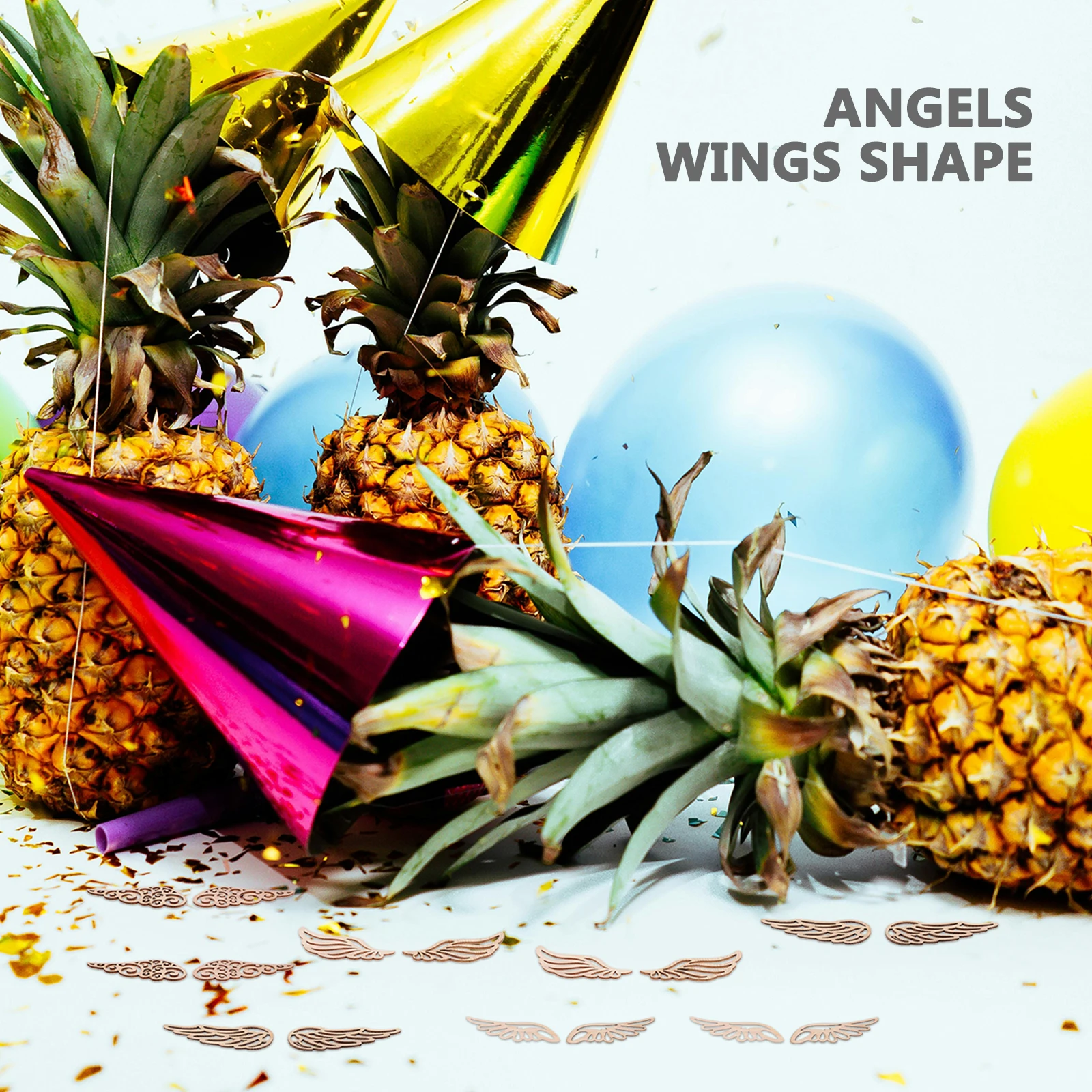 

80Pcs Elegant Individual Wood Slices for DIY Projects Wedding Decorations and Ornaments Wings Wood Slices Wooden Chip