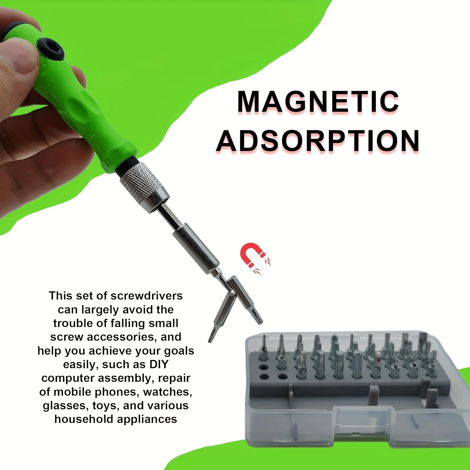 Tool Repair 32 In 1 Screwdriver Set Precision Mini Magnetic Screwdriver Bits Kit Phone Mobile IPad Camera Maintenance