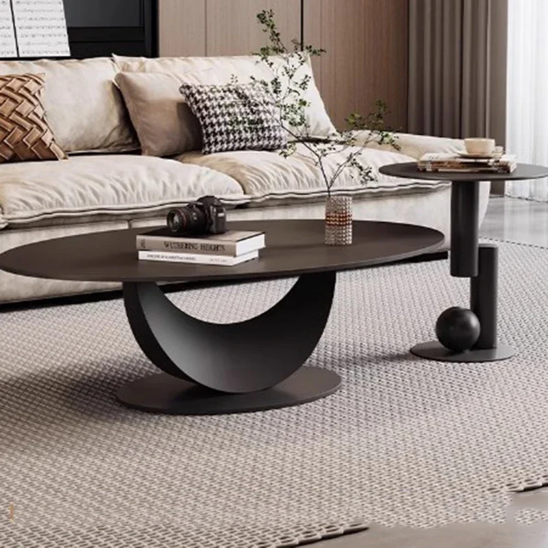 Stone White Bedroom Coffee Table Side Design Floor Curve Rock Design Tables Nordic Beige Unique Mesa Centro Salon Furniture