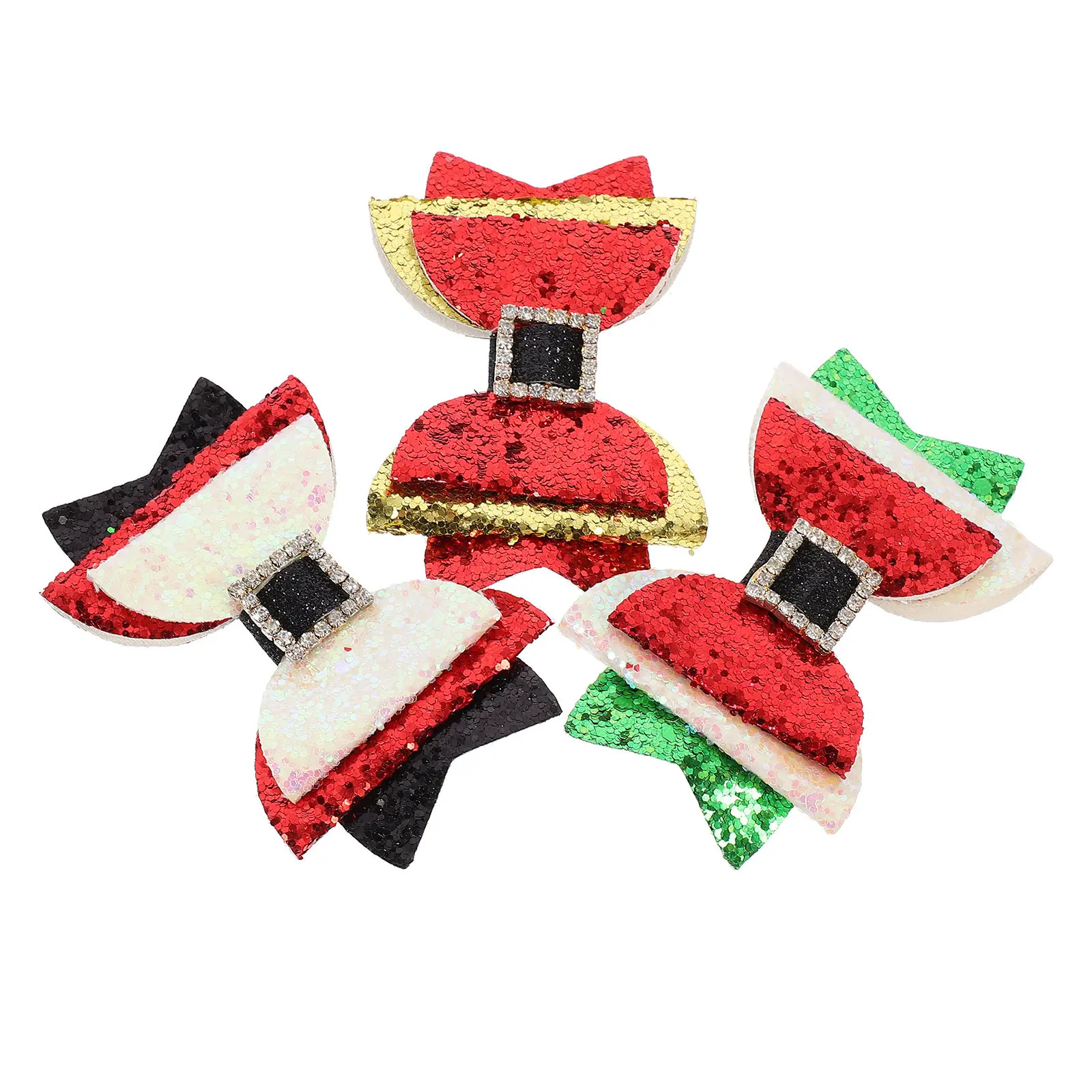 

3Pcs Butterfly Bow Hair Clip Xmas Girls Barrette Christmas Hair Accessories for Party Wedding Photography Kids Gift