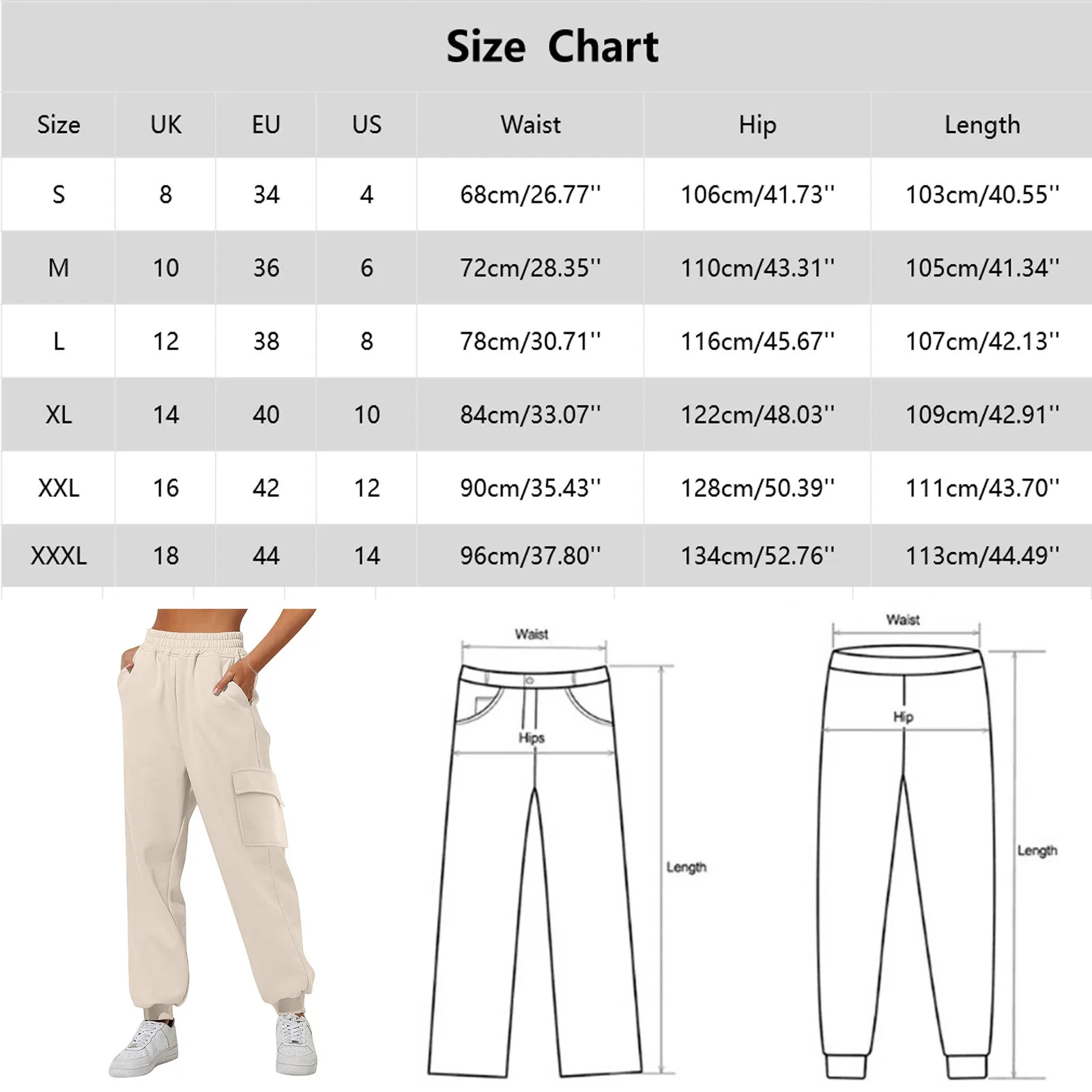 Sport Style Elastic Waist Cargo Sweatpants Casual Solid Women Basic Sweatpants Plus Size Loose Straight Leg Pants Daily Outfit