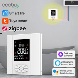 Tuya Zigbee Thermostat Smart Heating Battery For Water Gas Boiler Floor Heating  Controller Alexa Google Home Assistant Alice