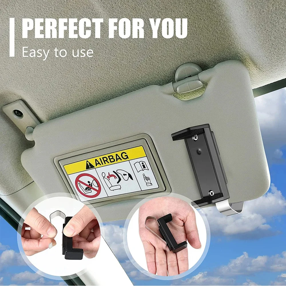 Car Sun Visor key Clip Holder Gate Remote 47-68mm for Garage Door Car Keychain Barrier Universal Remote Control Clip Accessories